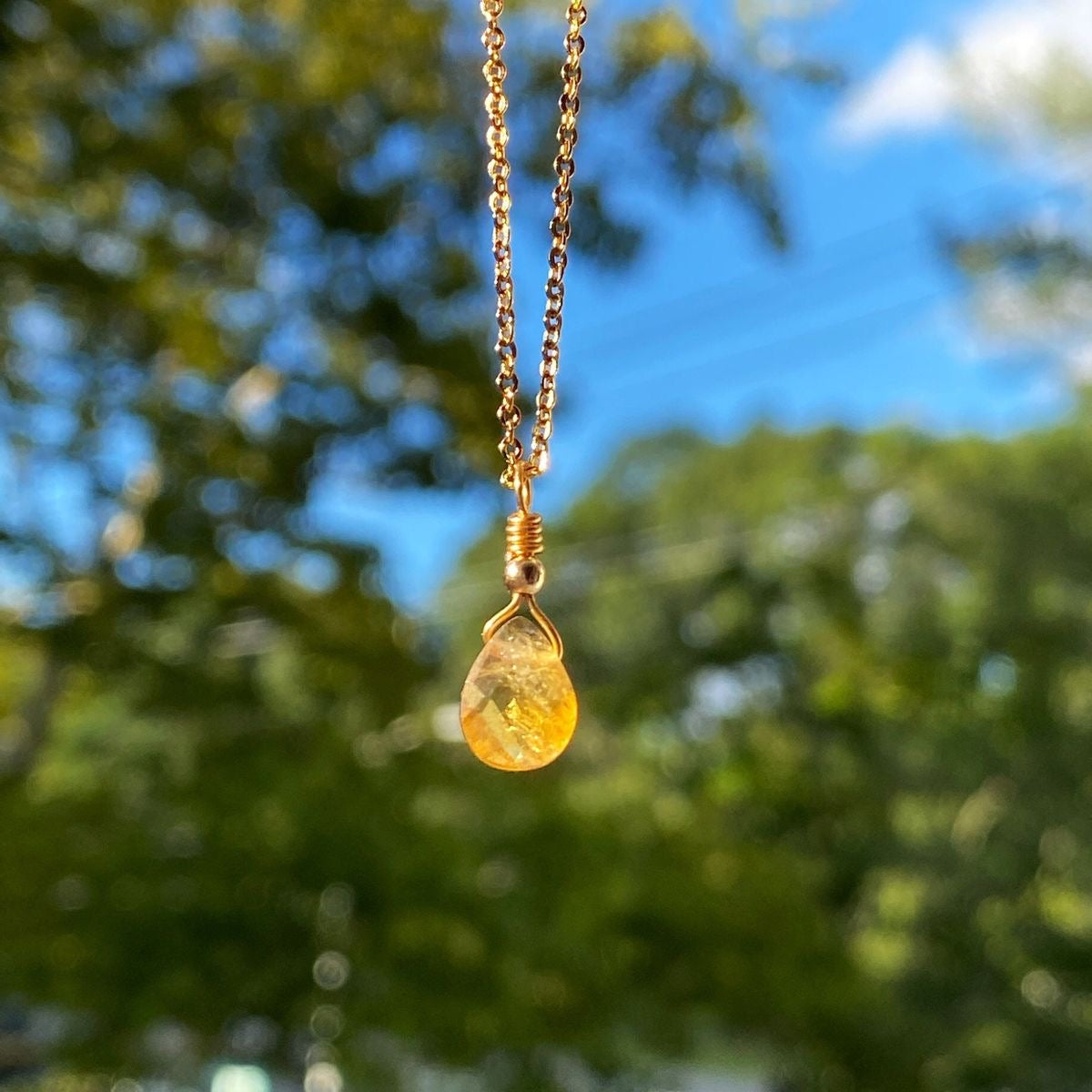 Collar de Citrino Natural – Abundancia y Prosperidad 🍯